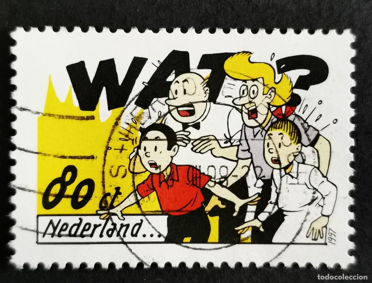 Francobolli: Sello Pa&iacute;ses Bajos 1997, Suske, Wiske, Lambik y t&iacute;a Sidonia, 80 c. Michel: NL 1611