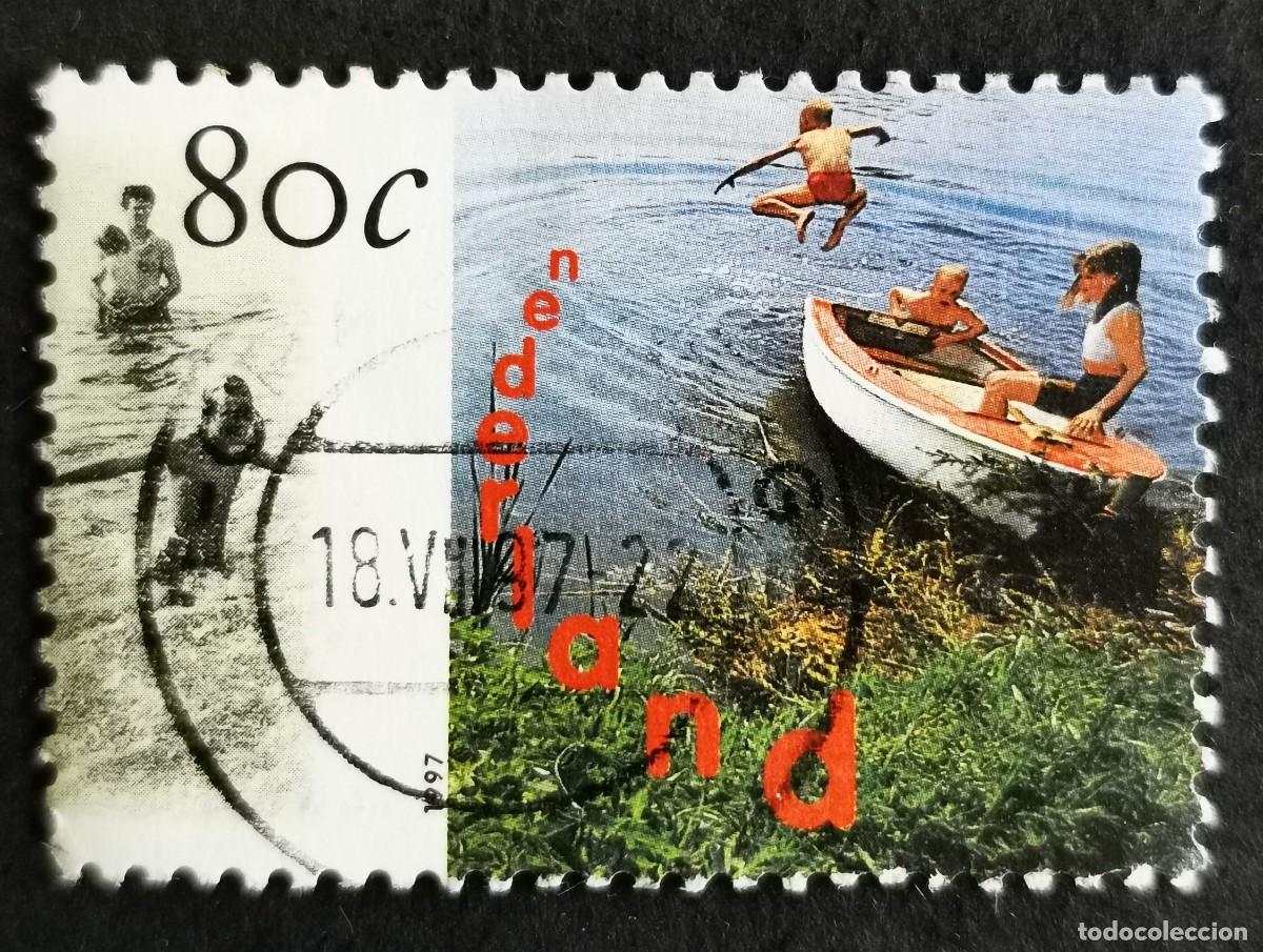 Sellos: Sello Pa&iacute;ses Bajos 1997, Ni&ntilde;os jugando en un barco, 80 c. Michel: NL 1623