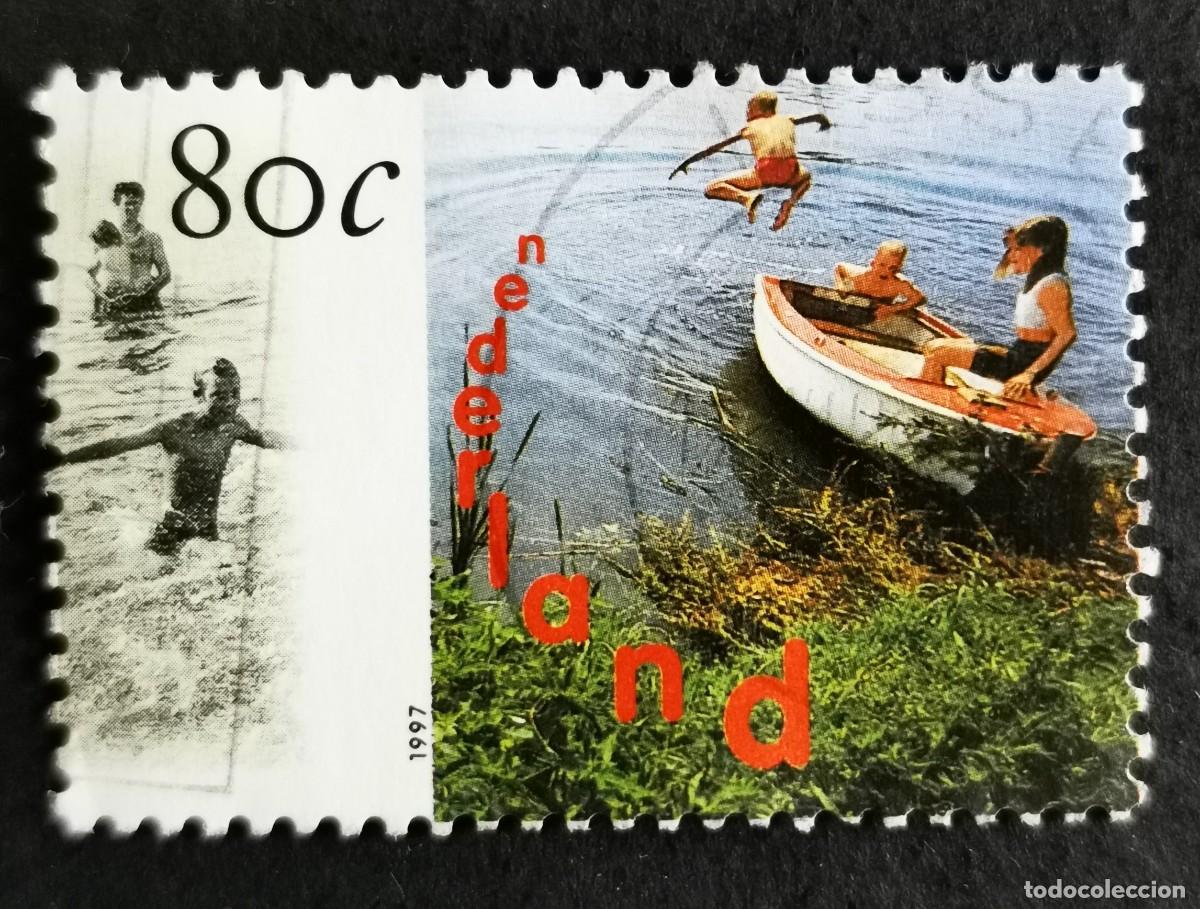 Sellos: Sello Pa&iacute;ses Bajos 1997, Ni&ntilde;os jugando en un barco, 80 c. Michel: NL 1623