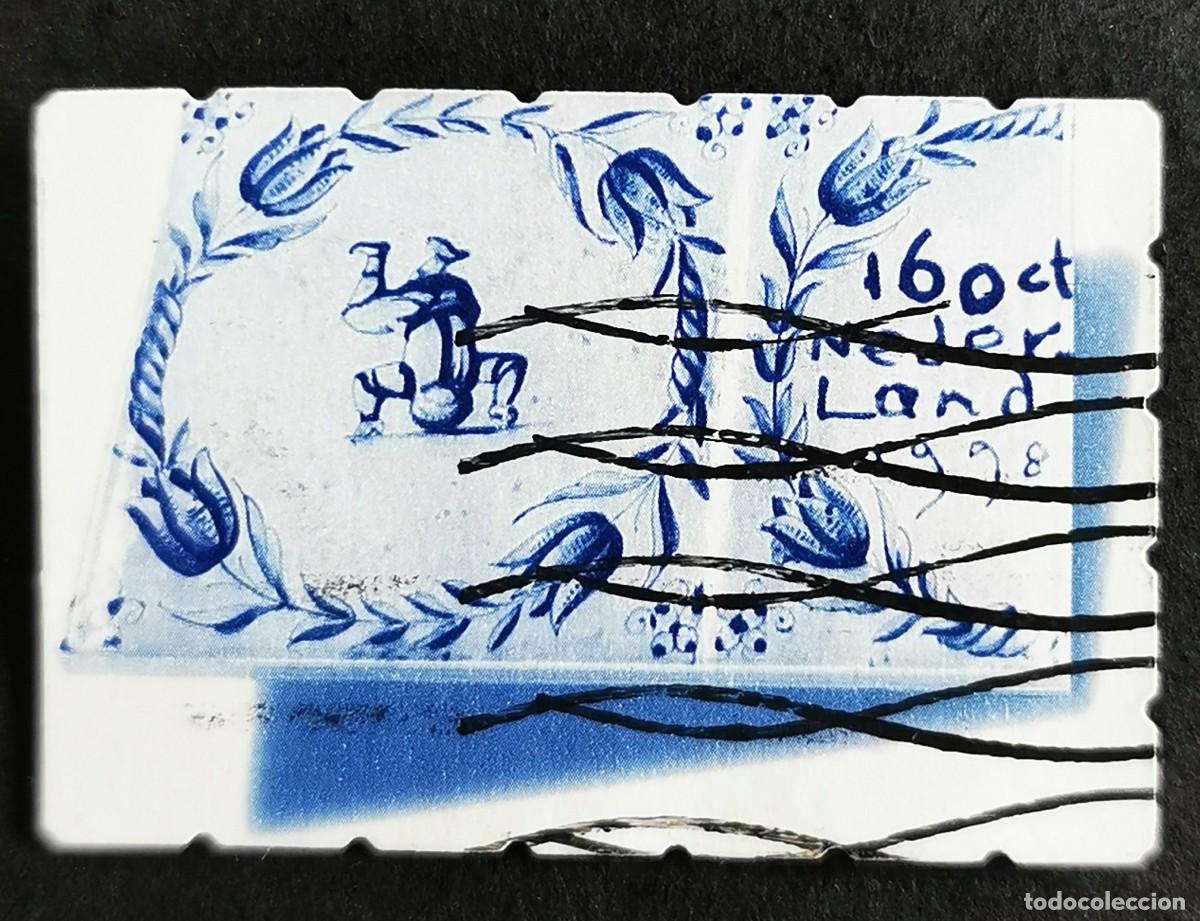 Sellos: Sello Pa&iacute;ses Bajos 1998, Azulejo cer&aacute;mica muestra ni&ntilde;o pie sobre su cabeza., 160 c. Michel: NL 1643