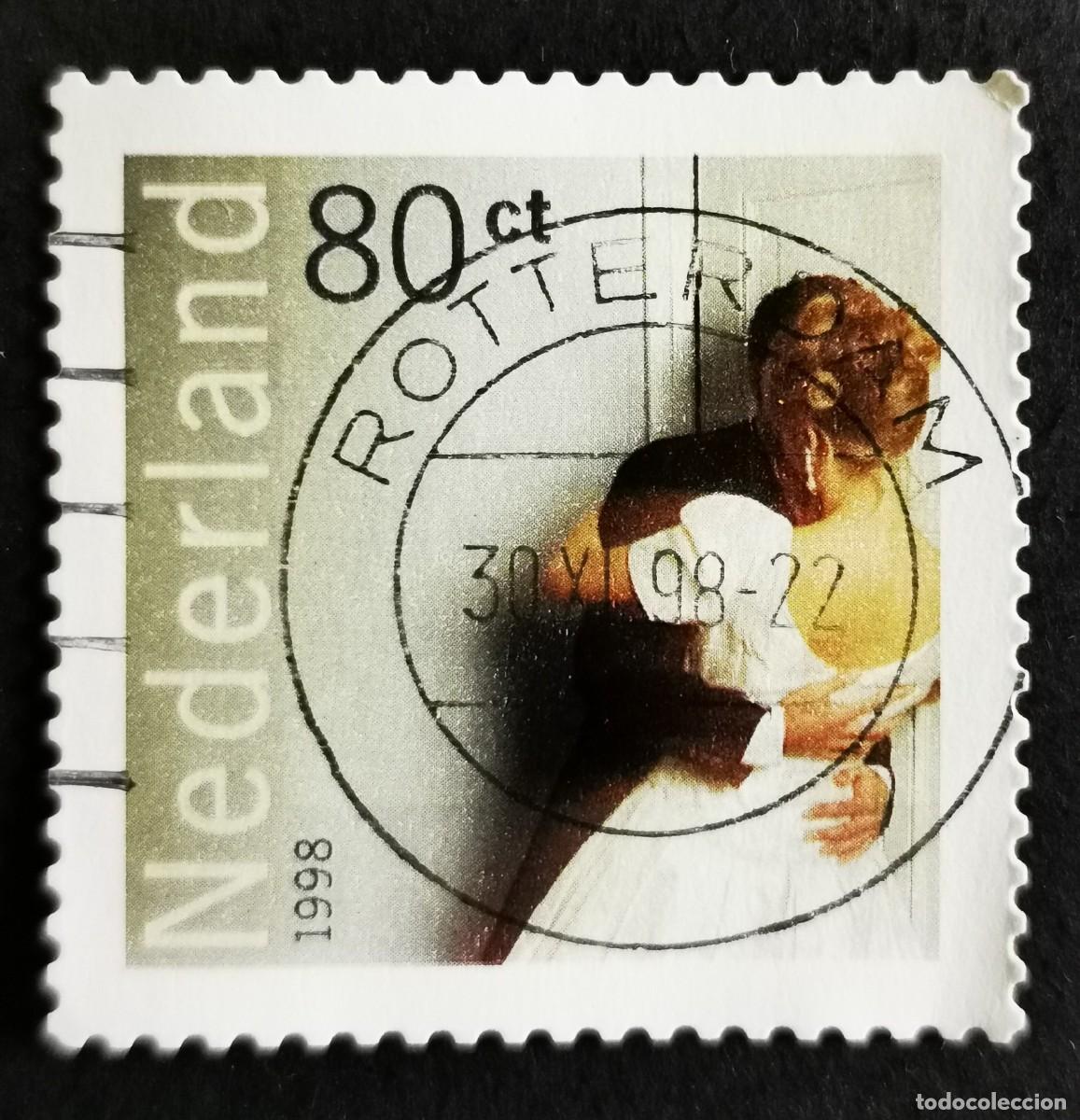 Sellos: Sello Pa&iacute;ses Bajos 1998, Pareja de reci&eacute;n casados, 80 c. Michel: NL 1652I