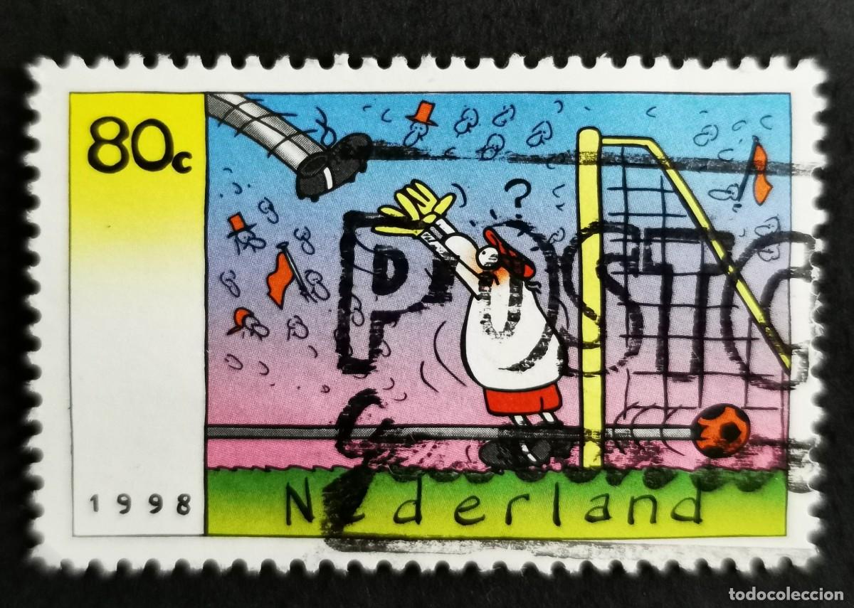 Sellos: Sello Pa&iacute;ses Bajos 1998, Campeonato Mundial de F&uacute;tbol, ​​Francia, 80 c. Michel: NL 1657