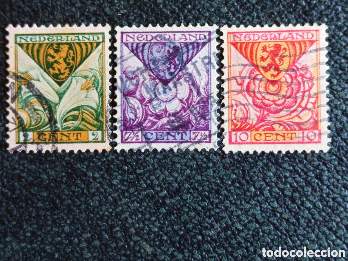 Selos: Sellos Pa&iacute;ses Bajos 1925 Serie Completa Escudos Provincias Michel 164 al 166