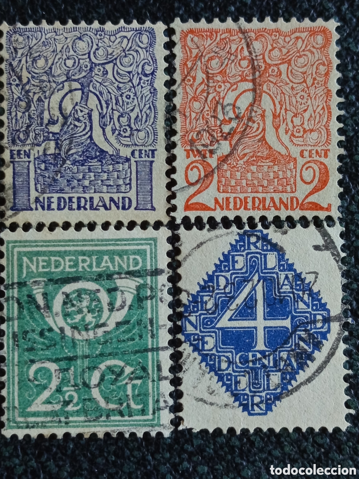 Selos: Sellos Pa&iacute;ses Bajos 1923 Serie Completa Jubileo Reina Guillermina Usados 110-113