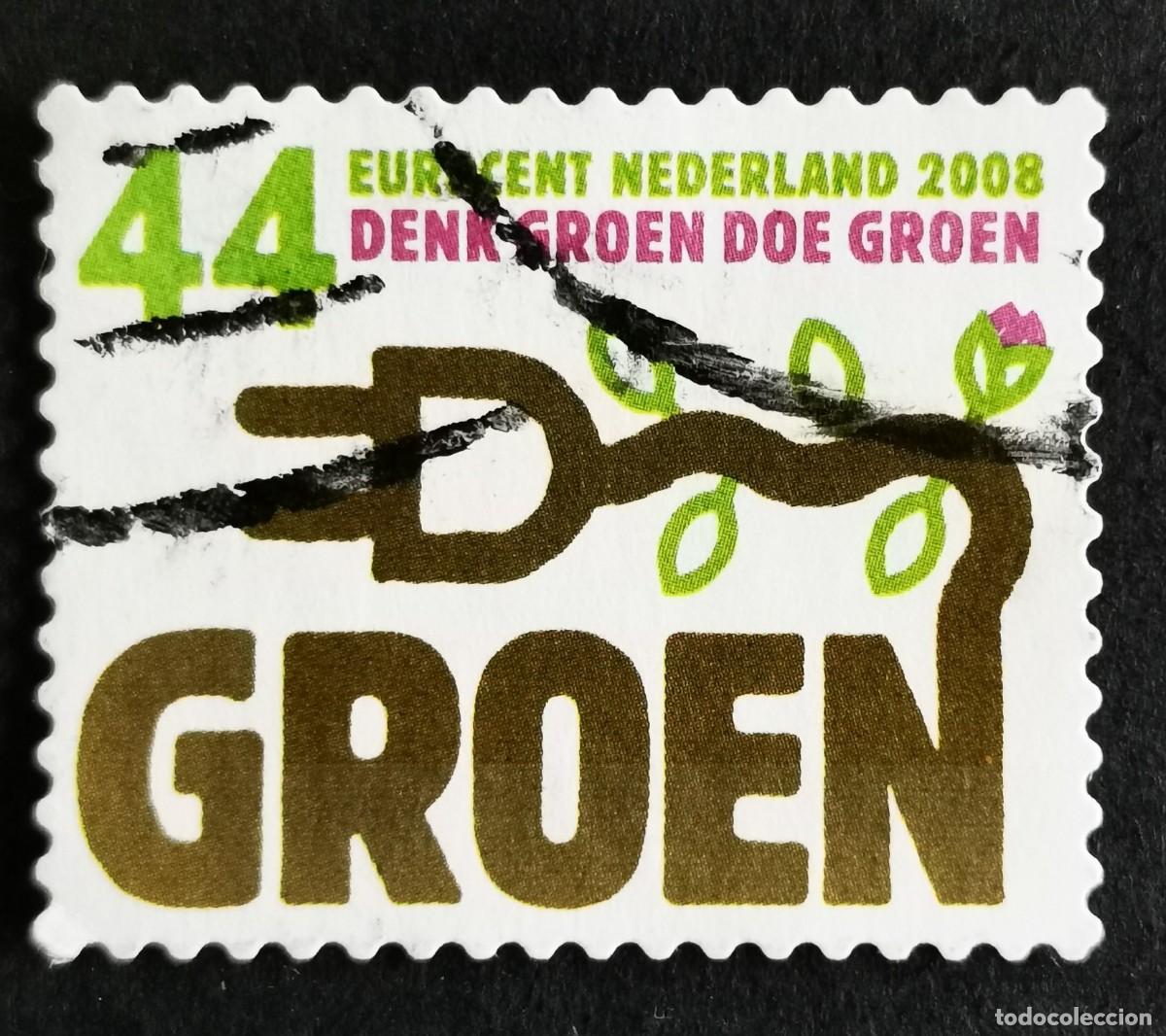 Sellos: Sello Pa&iacute;ses Bajos 2008, Energ&iacute;a verde, 0,44 &euro;. Michel: NL 2558I
