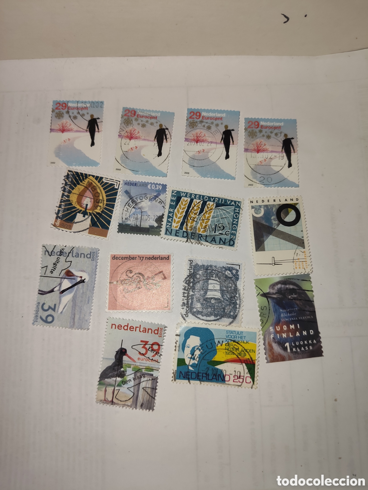 Sellos: 14 sellos variados de Holanda