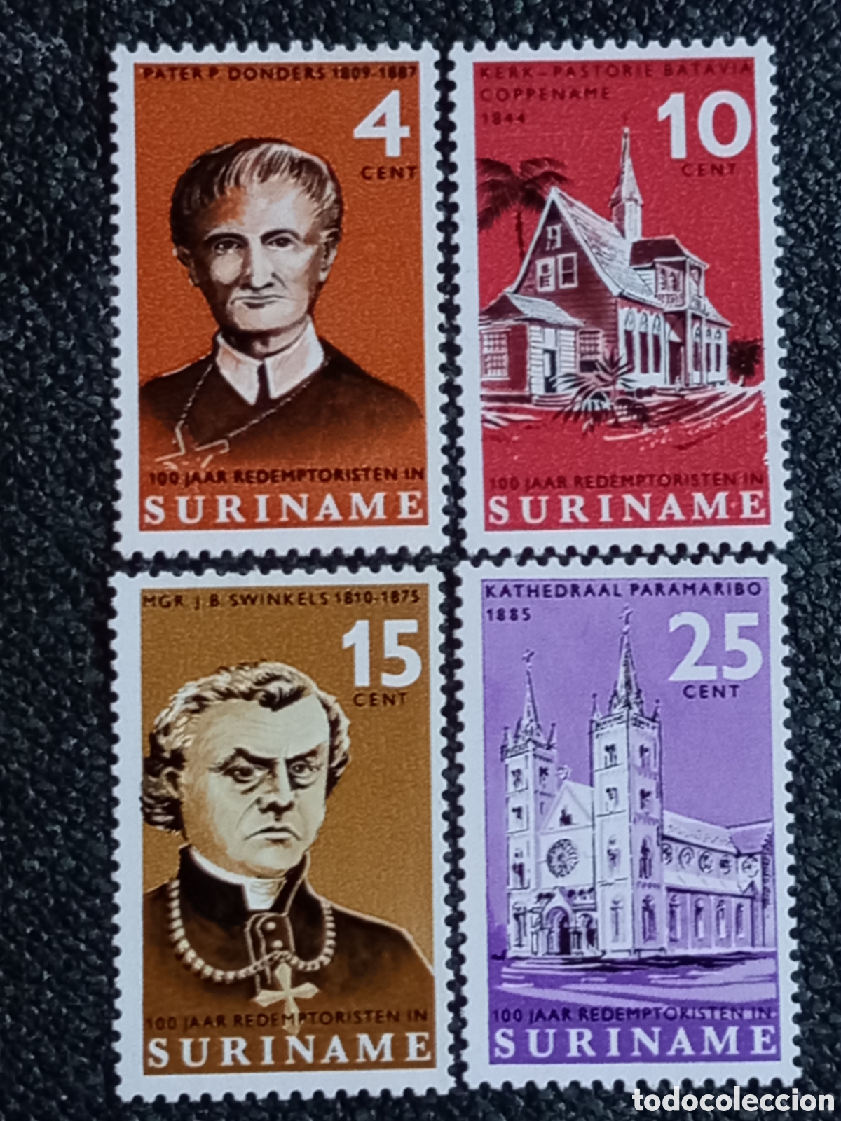 Sellos: Suriname 1966 Serie Redemptoristen Completa MNH (Scott #333-336 / NVPH 449-452)