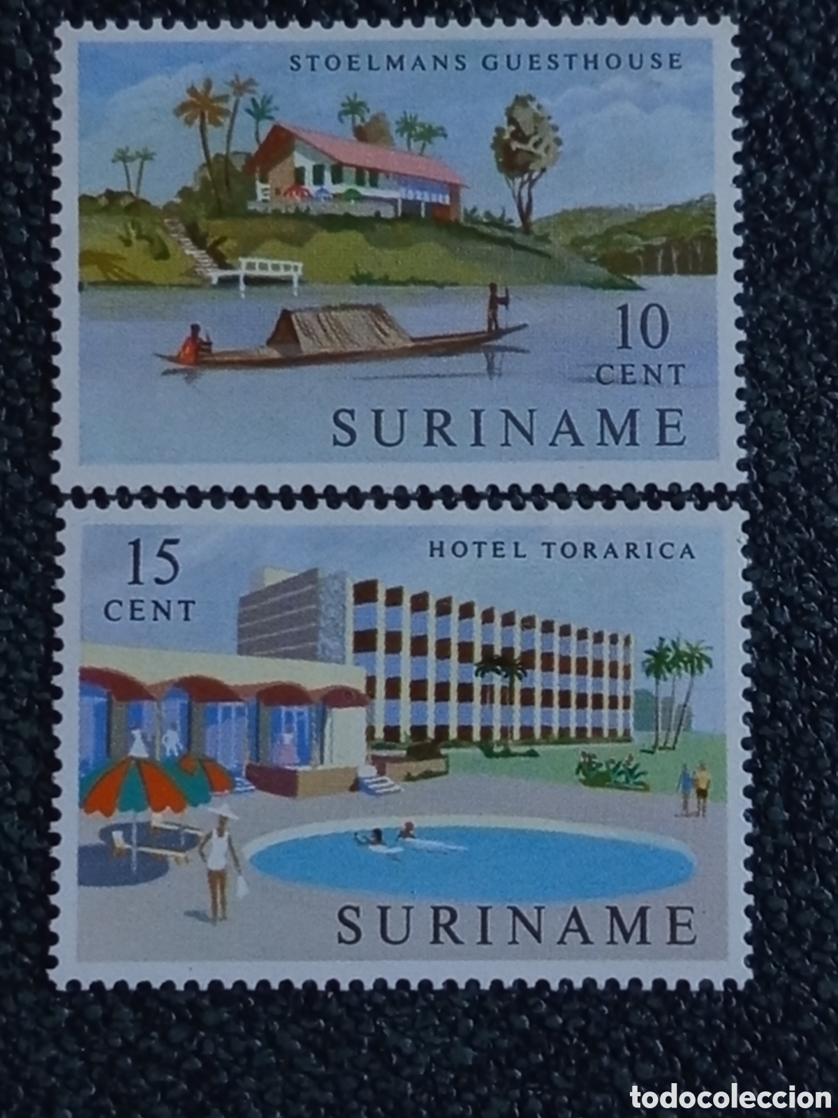 Selos: Suriname 1962 Hoteles y Turismo Serie Completa MNH (Scott #306-307 / NVPH 423-424)
