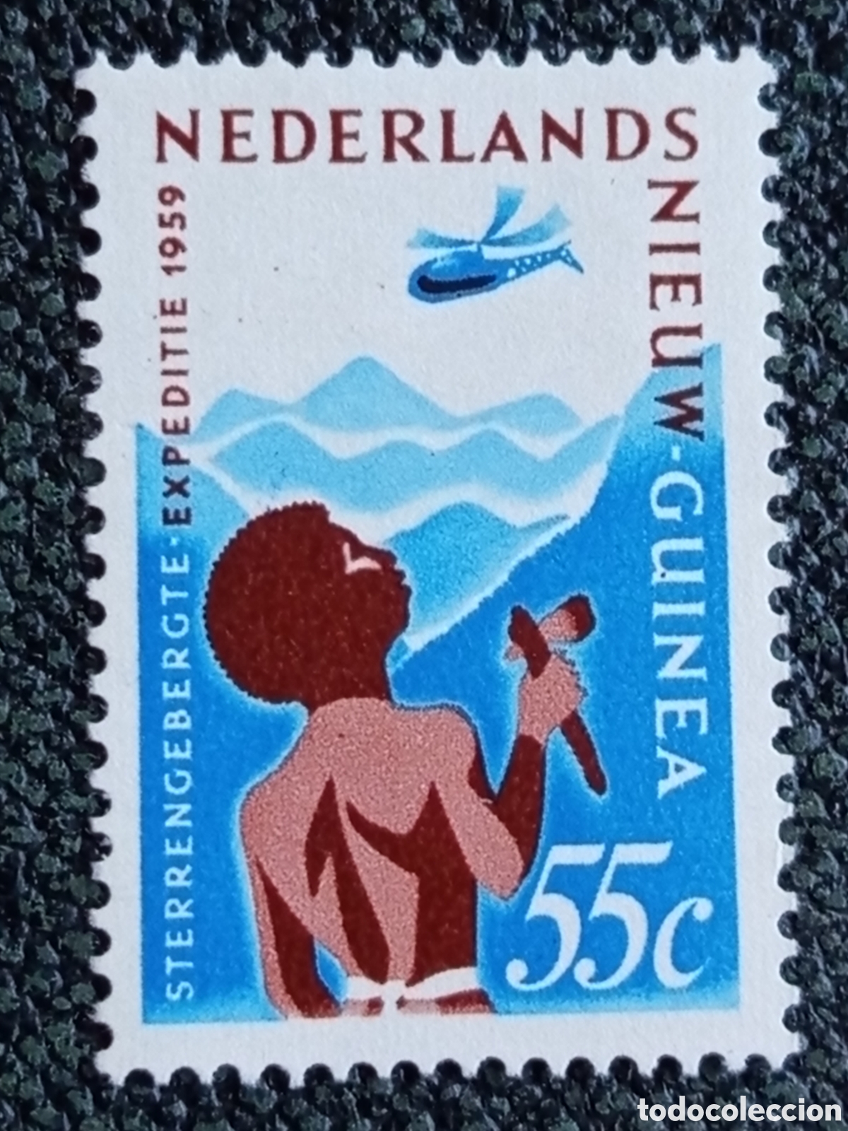 Sellos: Nieuw-Guinea 1959 Expeditie Sterrengebergte MH (Scott #38 / NVPH #53)
