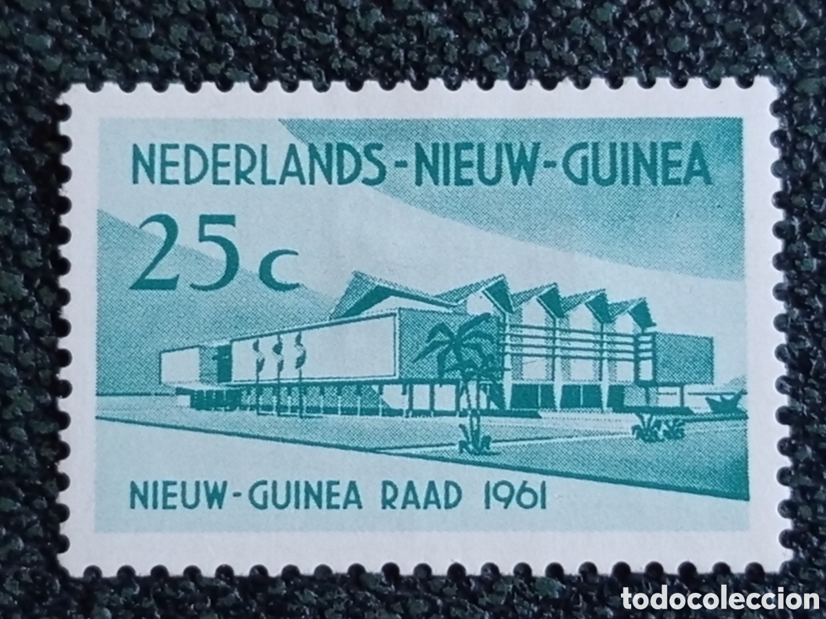 Sellos: Nieuw-Guinea 1961 Consejo Nacional Sello Suelto MH (Scott #41 / NVPH #67)