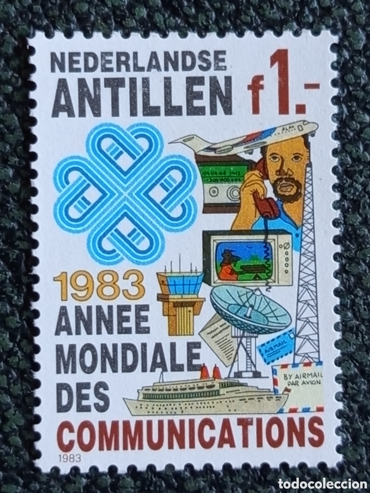Sellos: Antillas Neerlandesas 1983 A&ntilde;o Comunicaciones MH (Scott #492A / NVPH #Bl.24)