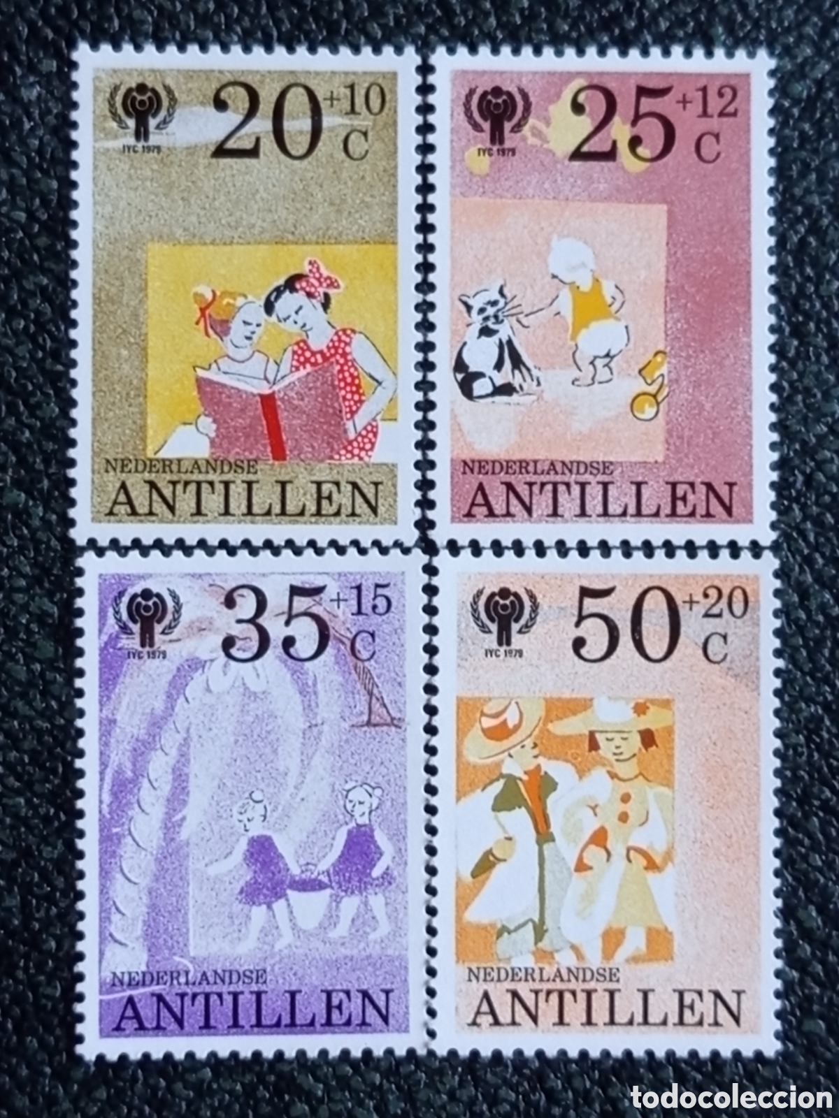 Sellos: Antillas Neerlandesas 1979 A&ntilde;o del Ni&ntilde;o MNH (Scott #B168-171 / NVPH #636-639)