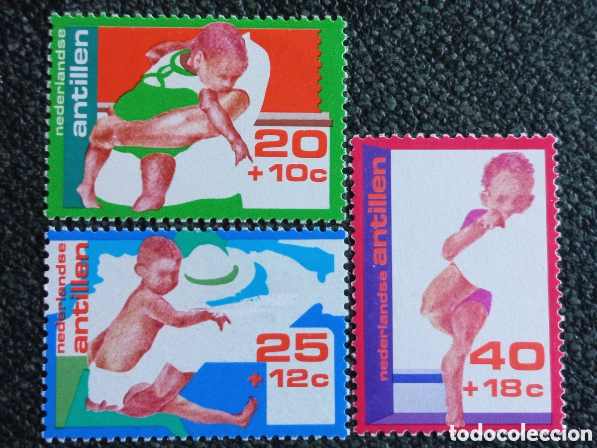 Sellos: Antillas Neerlandesas 1976 Pro Infancia MNH (Scott #B140-142 / NVPH #525-527)