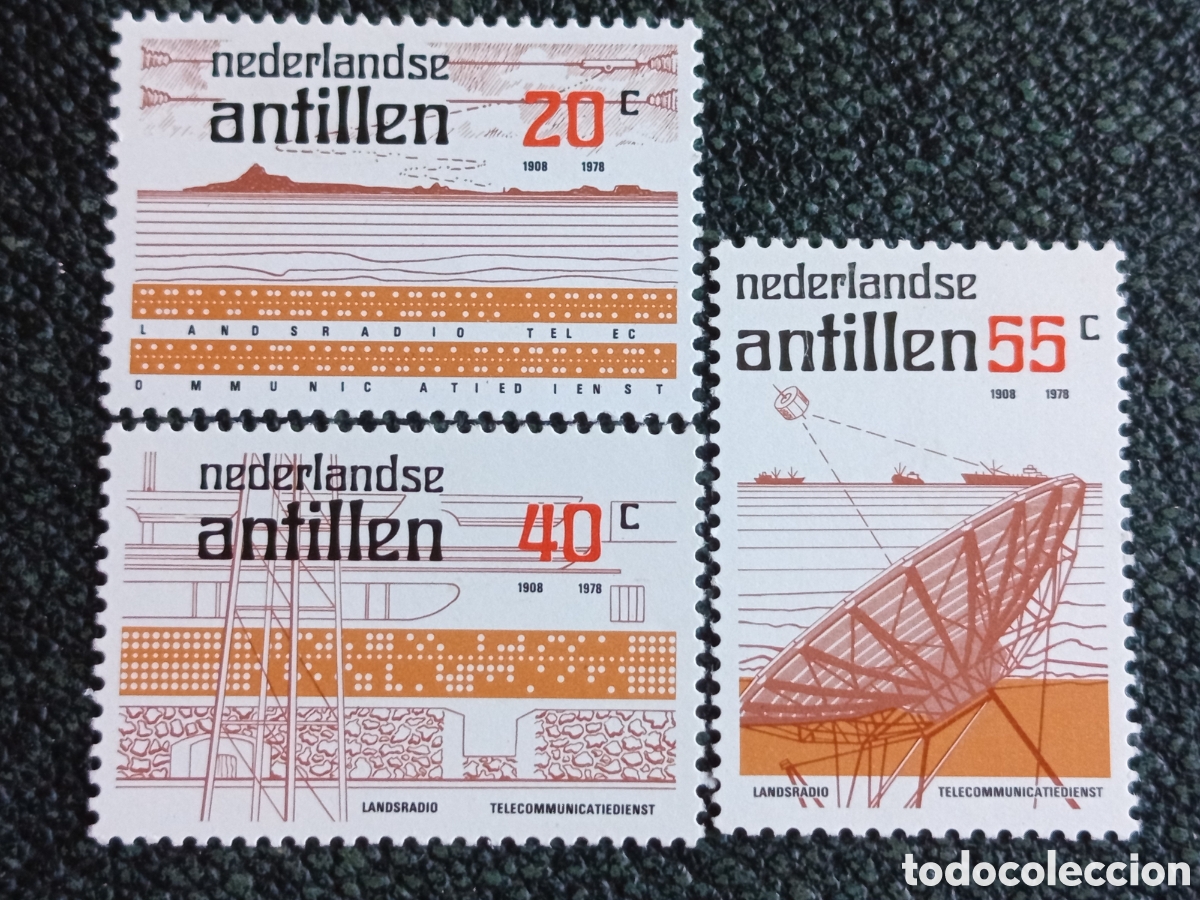 Sellos: Antillas Neerlandesas 1978 Telecomunicaciones MNH (Scott 421-423/NVPH 552-554)