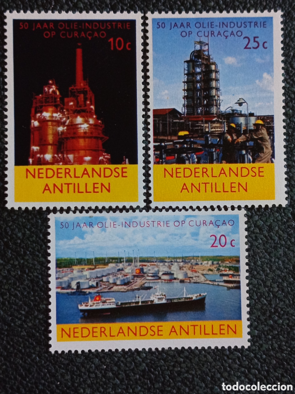 Sellos: Antillas Neerlandesas 1965 Industria Oleicola MNH (Scott 291-293/NVPH 355-357)