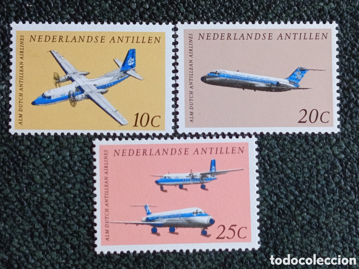 Sellos: Antillas Neerlandesas 1968 Aviacion Aviones ALM MNH (Scott 314-316/NVPH 404-406)
