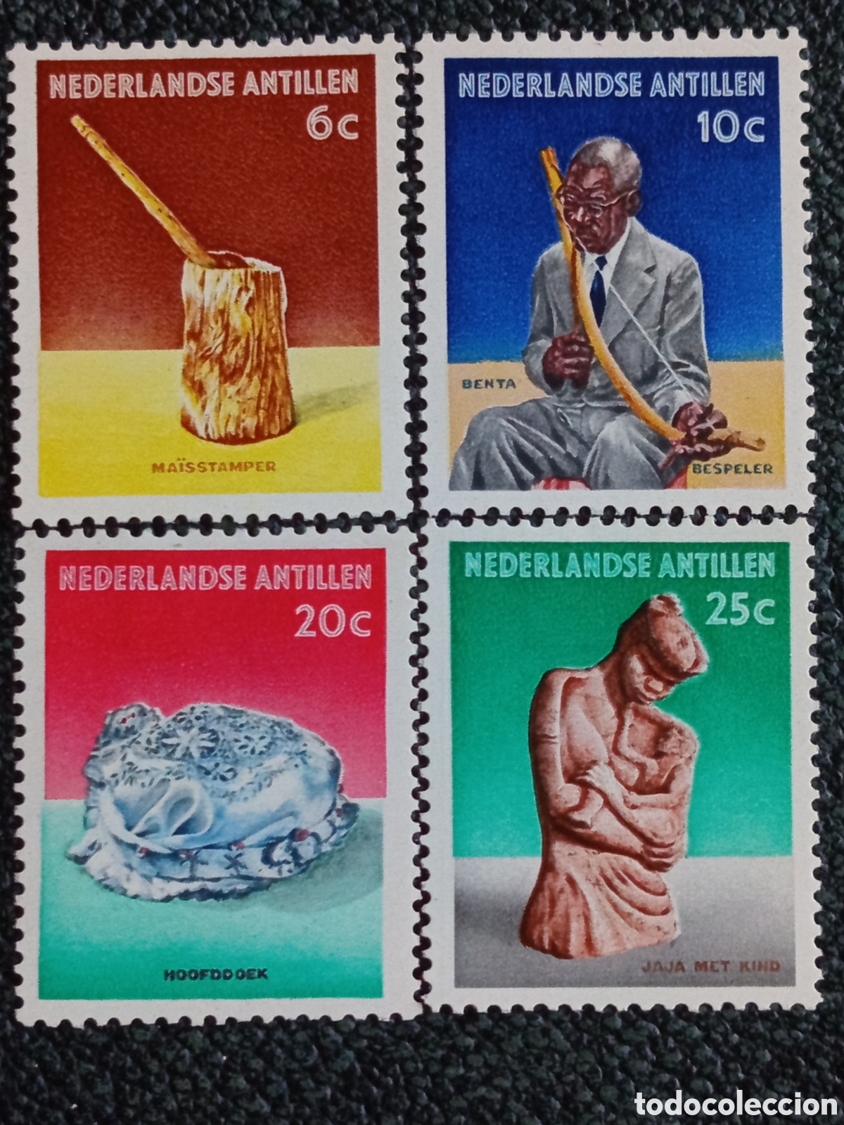 Sellos: Antillas Neerlandesas 1962 Cultura Folklorica MH (Scott B56-59/NVPH 325-328)