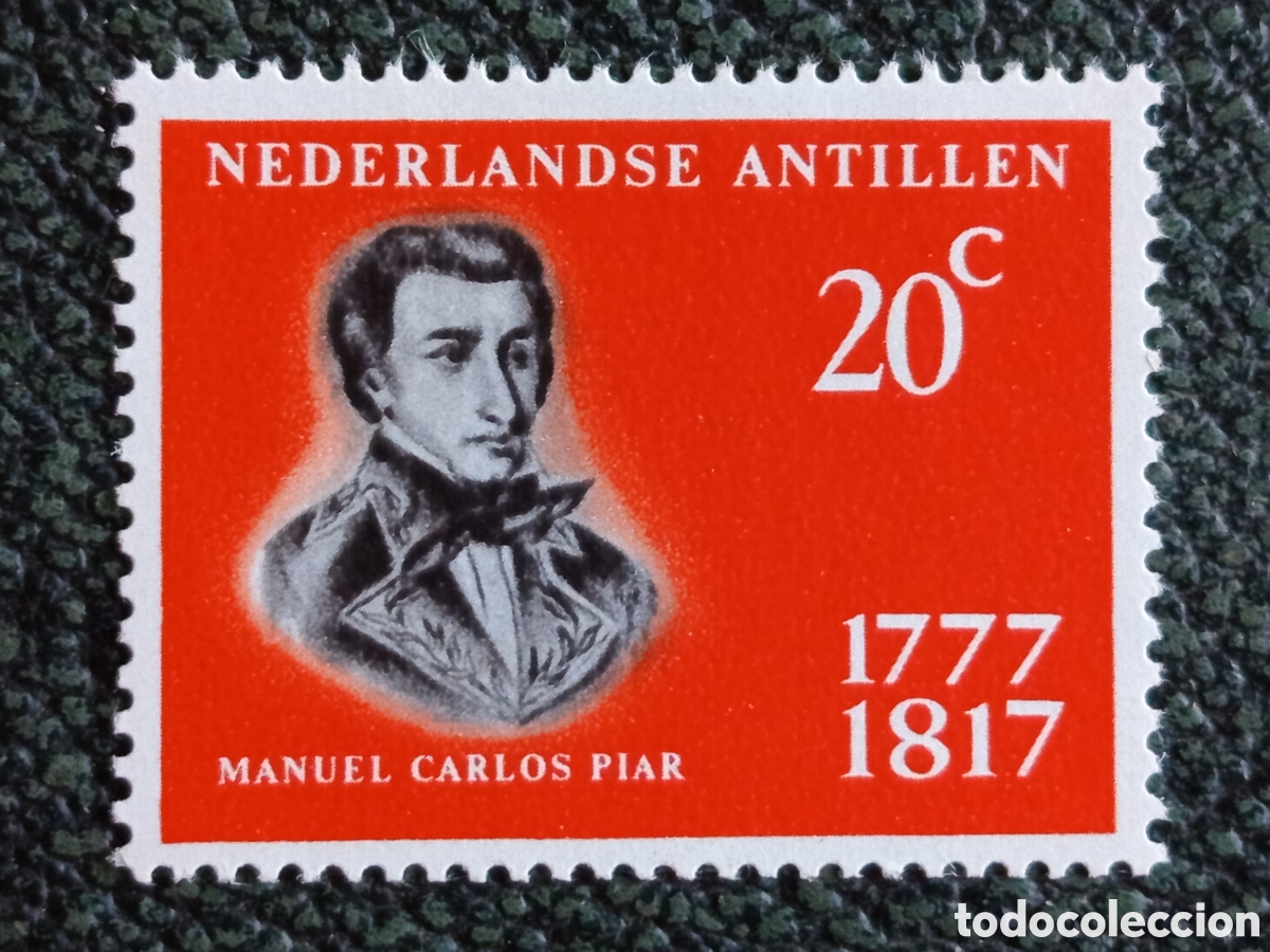 Sellos: Antillas Neerlandesas 1967 Manuel Carlos Piar MNH (Scott #312 / NVPH #384)