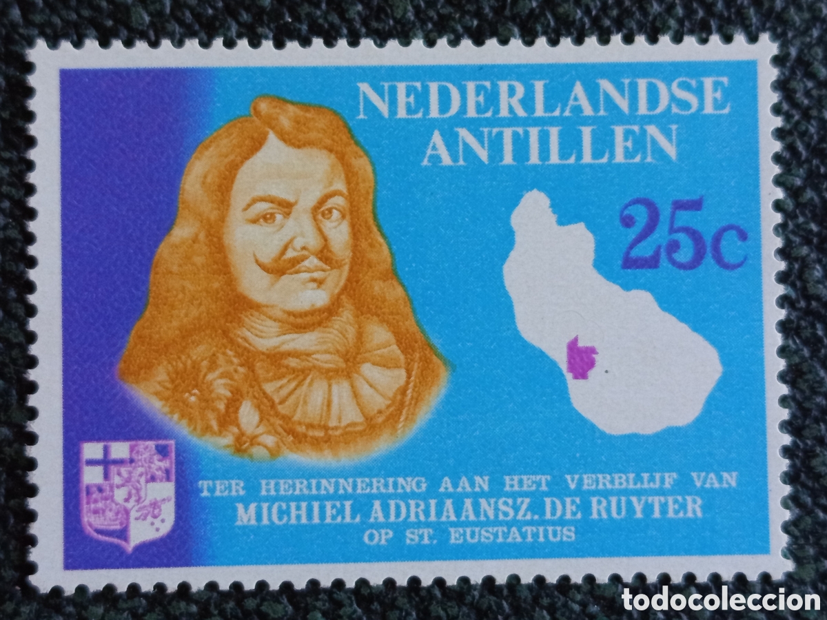 Sellos: Antillas Neerlandesas 1966 Michiel de Ruyter MNH (Scott #319 / NVPH #371)