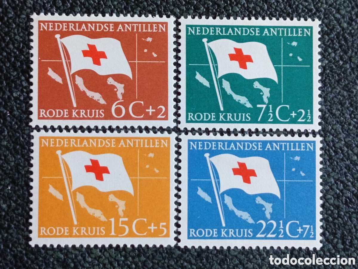Sellos: Antillas Holandesas 1958 Cruz Roja Serie MH Cat Scott #B39-B42