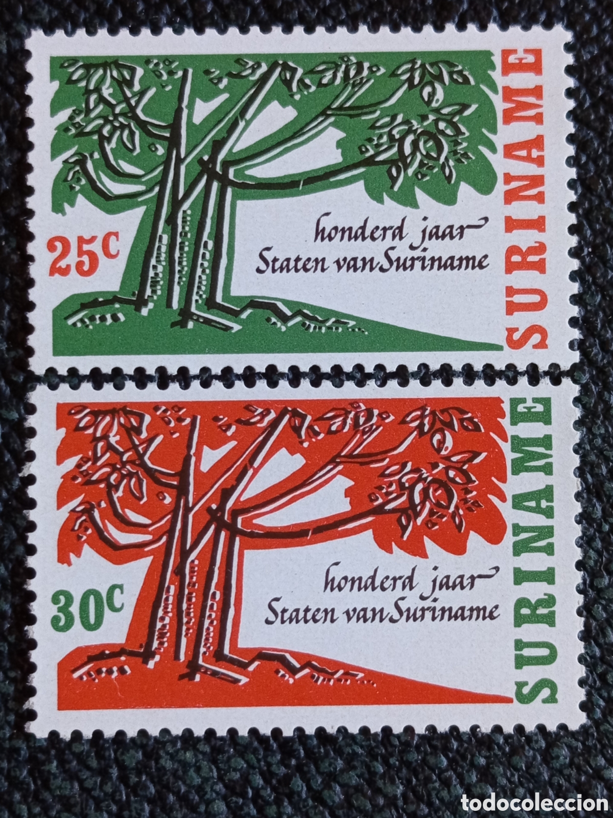 Sellos: Suriname 1966 Centenario del Parlamento Serie MNH Cat Scott #337-338
