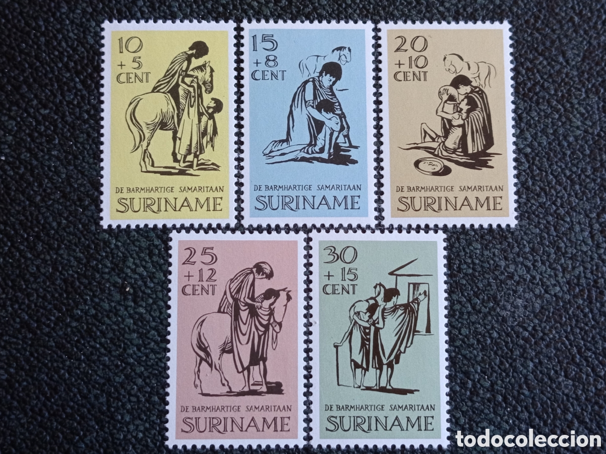 Sellos: Suriname 1963 Buen Samaritano Serie Completa MNH Cat Scott #B72-B76