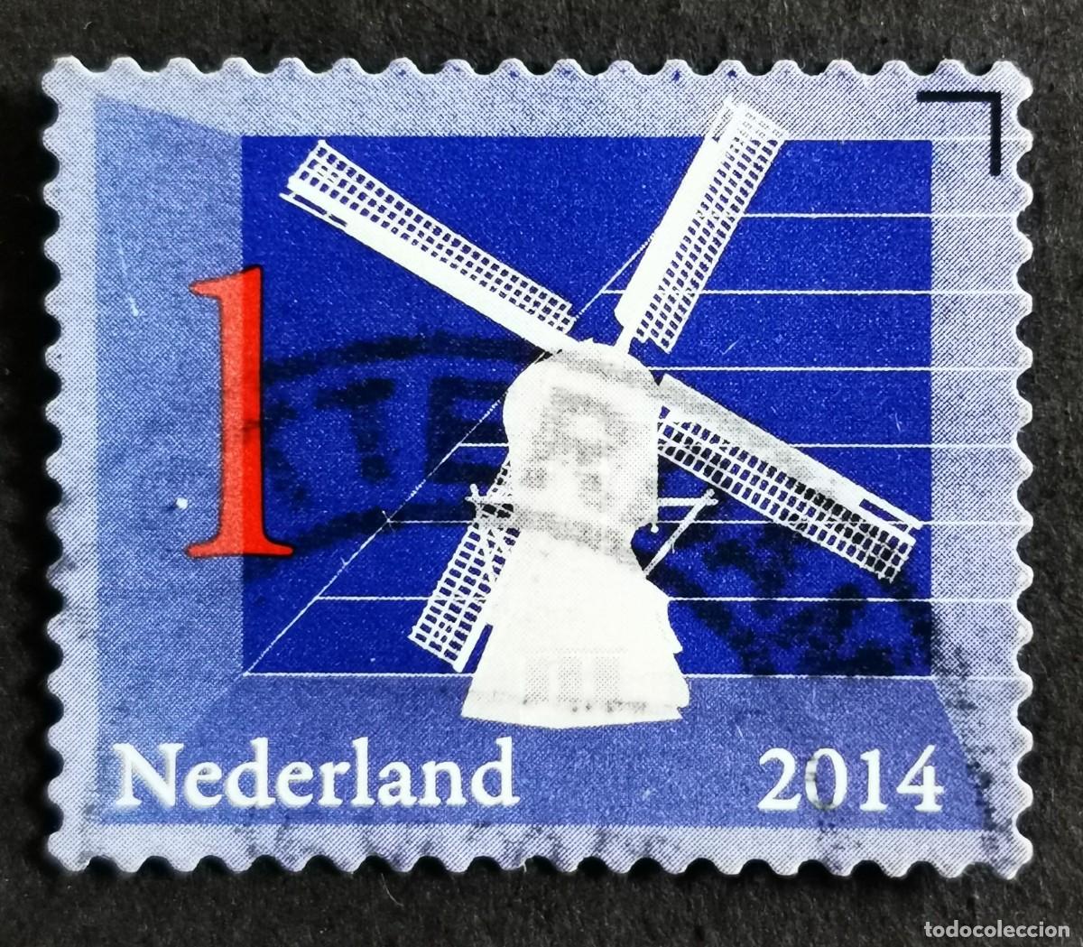 Sellos: Sello Pa&iacute;ses Bajos 2014, Iconos holandeses: Molino, 1 &ordm; - Sin Valor Facial, Michel: NL 3195