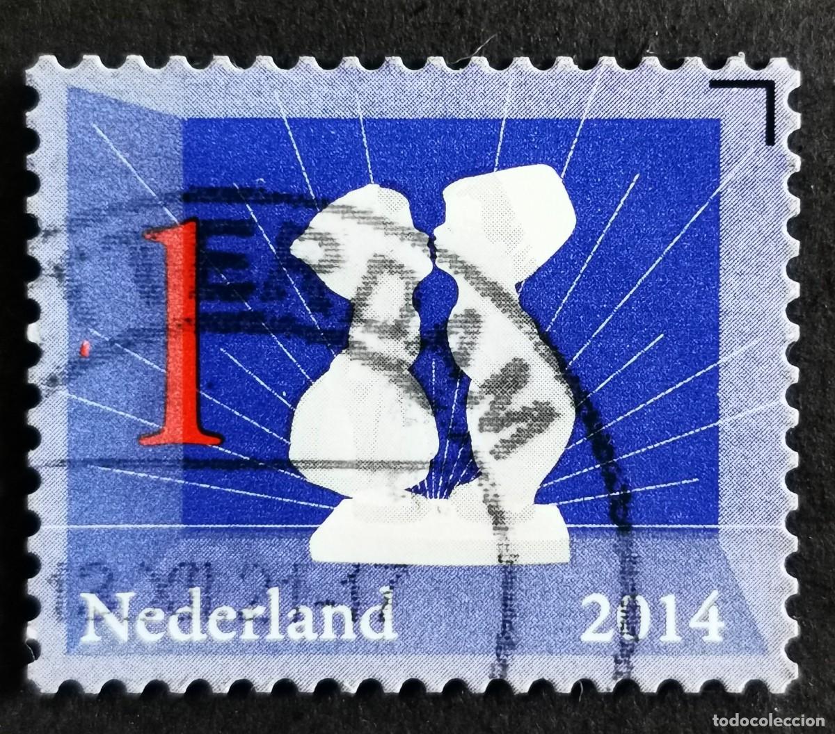 Sellos: Sello Pa&iacute;ses Bajos 2014, Iconos holandeses: Azul de Delft, 1 &ordm; - Sin Valor Facial, Michel: NL 3198,