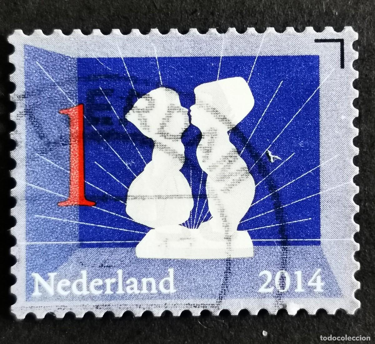 Sellos: Sello Pa&iacute;ses Bajos 2014, Iconos holandeses: Azul de Delft, 1 &ordm; - Sin Valor Facial, Michel: NL 3198,
