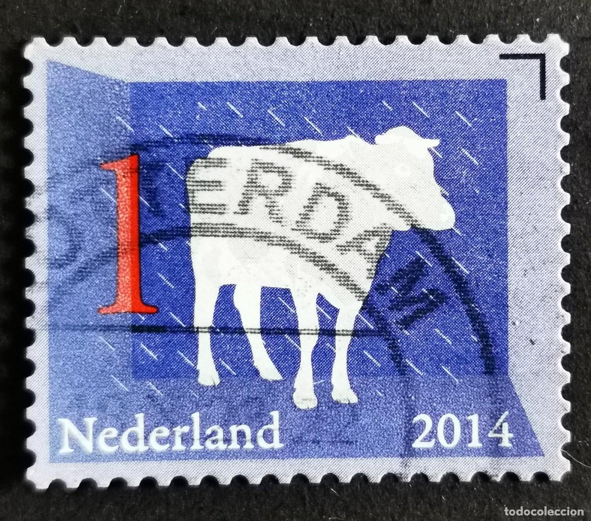 Sellos: Sello Pa&iacute;ses Bajos 2014, Iconos holandeses: Vaca, 1 &ordm; - Sin Valor Facial, Michel: NL 3200,