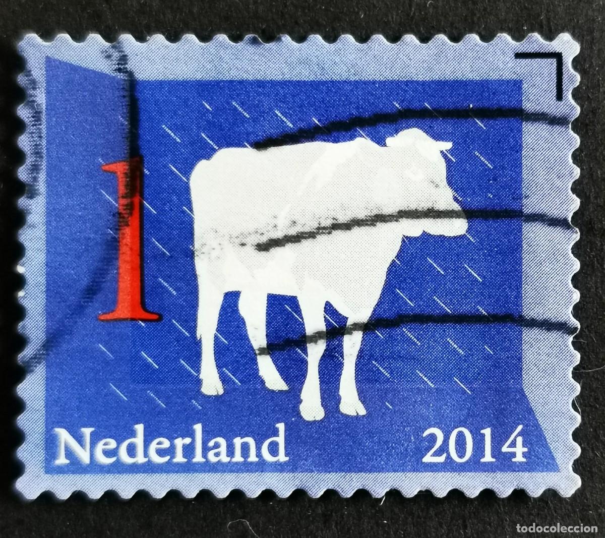 Sellos: Sello Pa&iacute;ses Bajos 2014, Iconos holandeses: Vaca, 1 &ordm; - Sin Valor Facial, Michel: NL 3200,