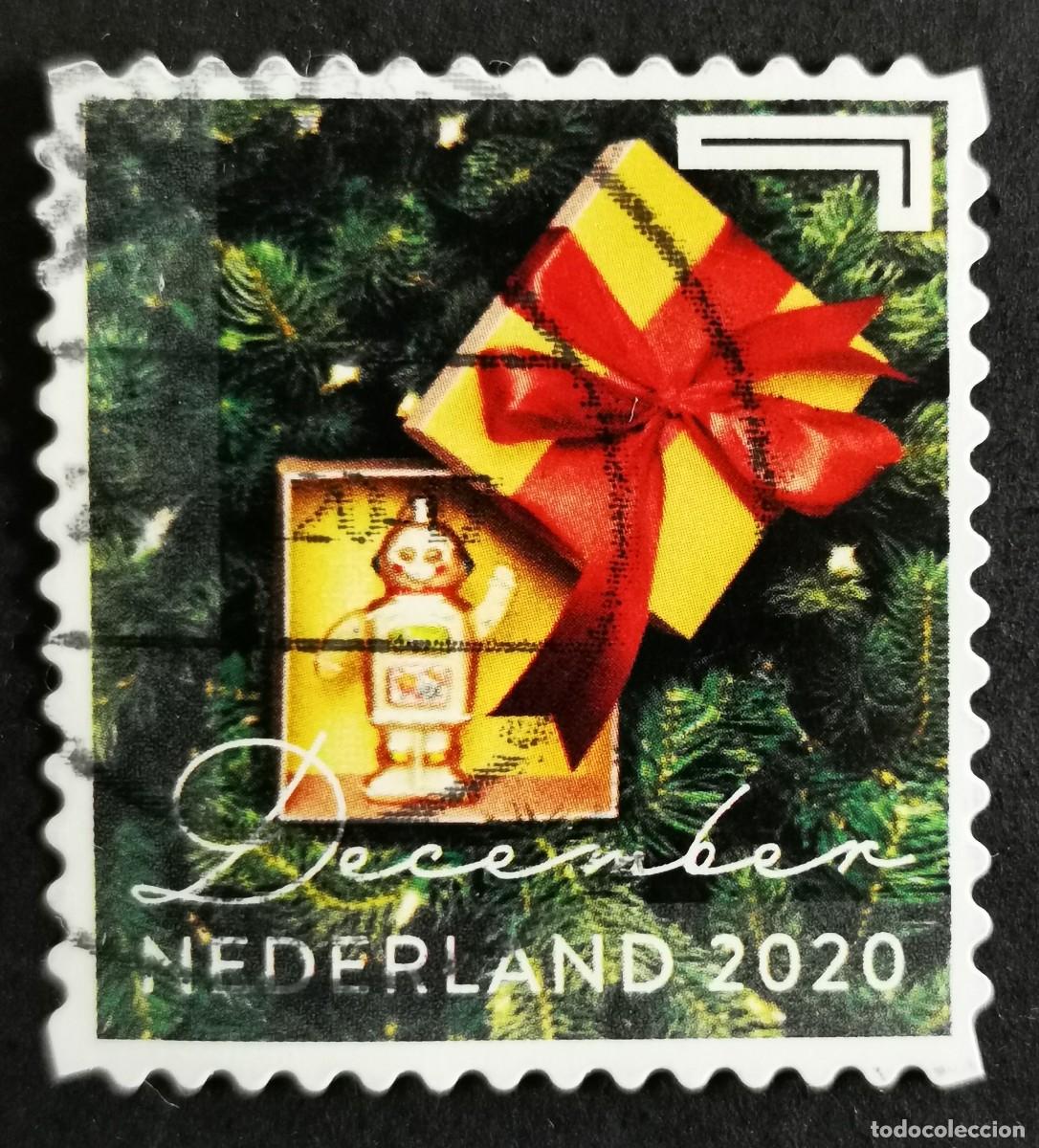 Sellos: Sello Pa&iacute;ses Bajos 2020, Adorno navide&ntilde;o de robot, December &ordm; - Sin Valor Facial, Michel: NL 3970