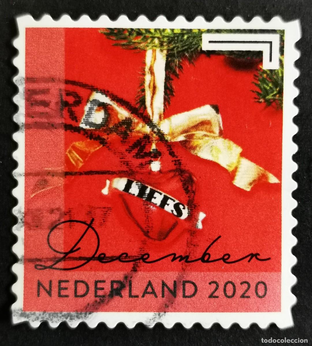Sellos: Sello Pa&iacute;ses Bajos 2020, Adorno coraz&oacute;n pancarta, December &ordm; - Sin Valor Facial, Michel: NL 3973