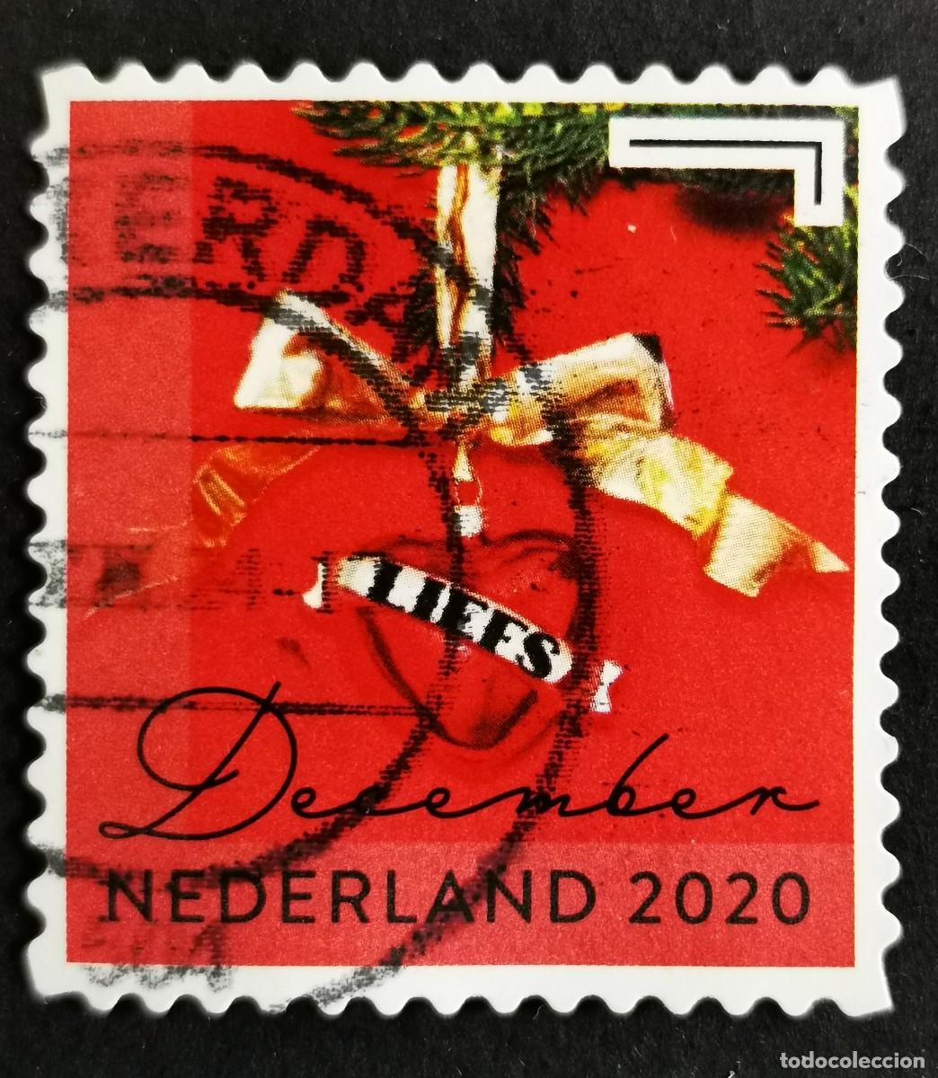 Sellos: Sello Pa&iacute;ses Bajos 2020, Adorno coraz&oacute;n pancarta, December &ordm; - Sin Valor Facial, Michel: NL 3973