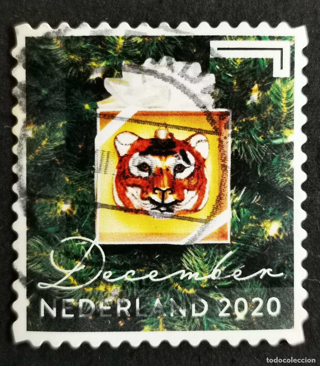 Sellos: Sello Pa&iacute;ses Bajos 2020, cabeza tigre caja regalo, December &ordm; - Sin Valor Facial, Michel: NL 3976