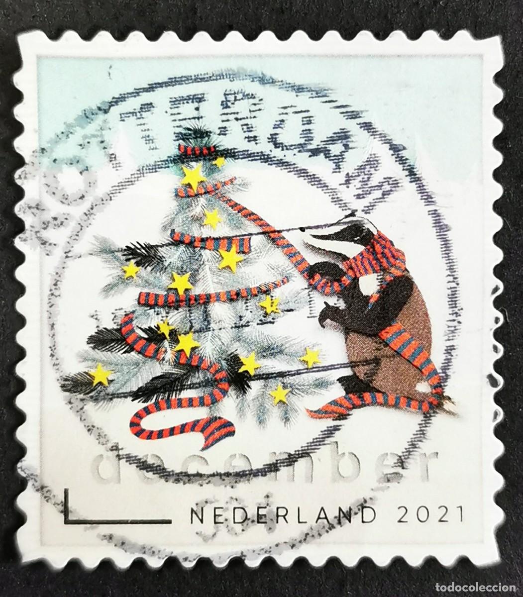 Sellos: Sello Pa&iacute;ses Bajos 2021, &Aacute;rbol decoraci&oacute;n tej&oacute;n, December &ordm; - Sin Valor Facial, Michel: NL 4069