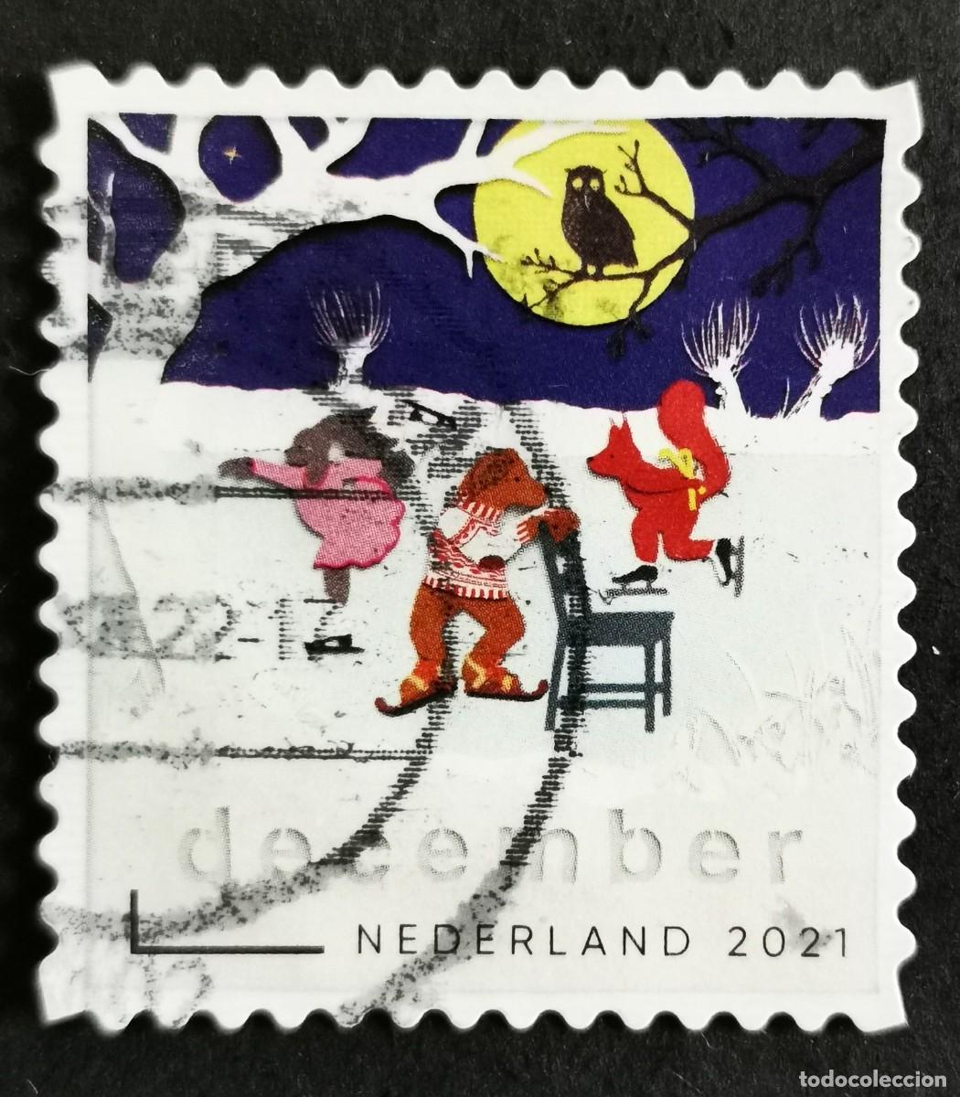Sellos: Sello Pa&iacute;ses Bajos 2021, Animales patinando, December &ordm; - Sin Valor Facial, Michel: NL 4072