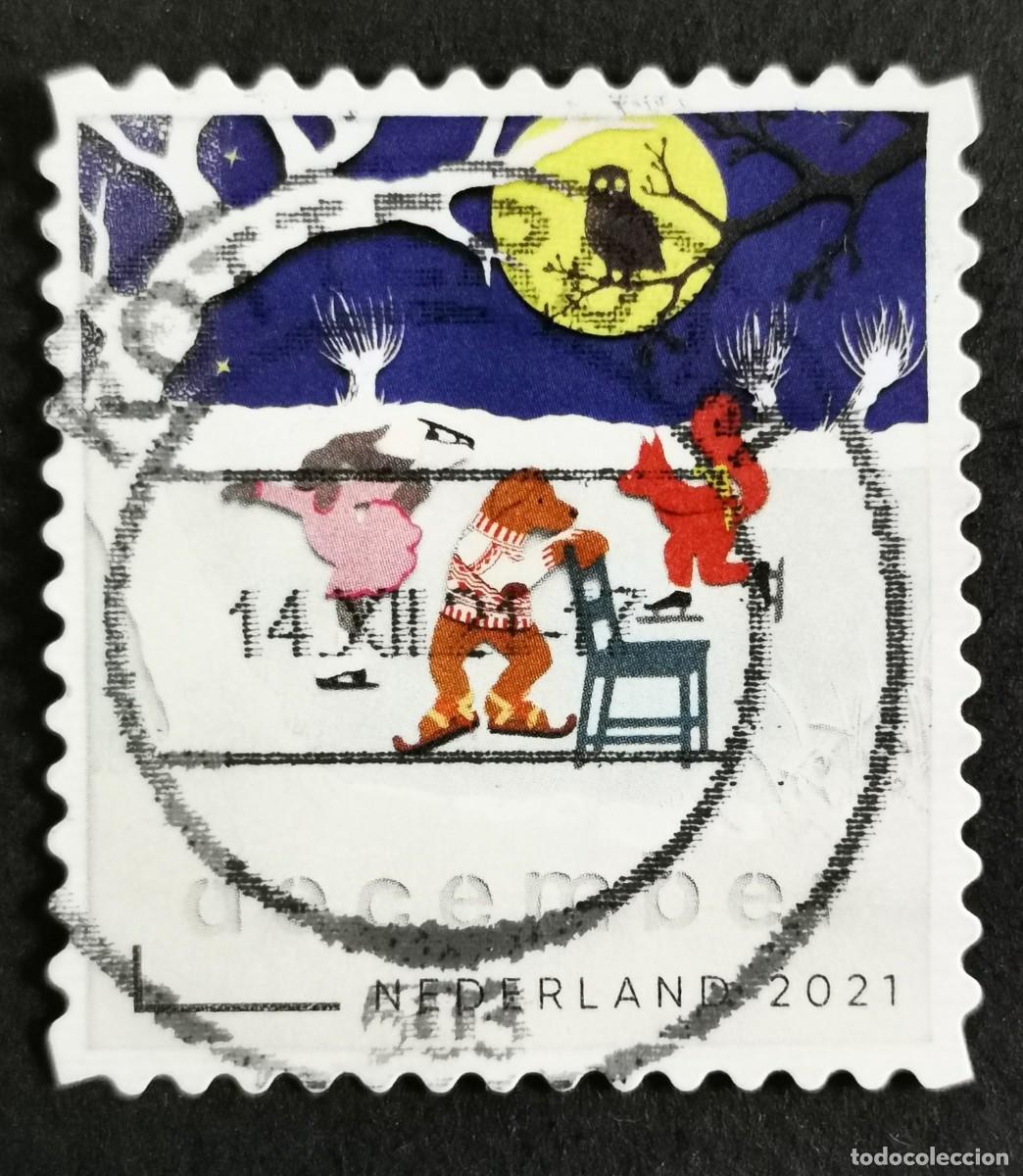 Sellos: Sello Pa&iacute;ses Bajos 2021, Animales patinando, December &ordm; - Sin Valor Facial, Michel: NL 4072