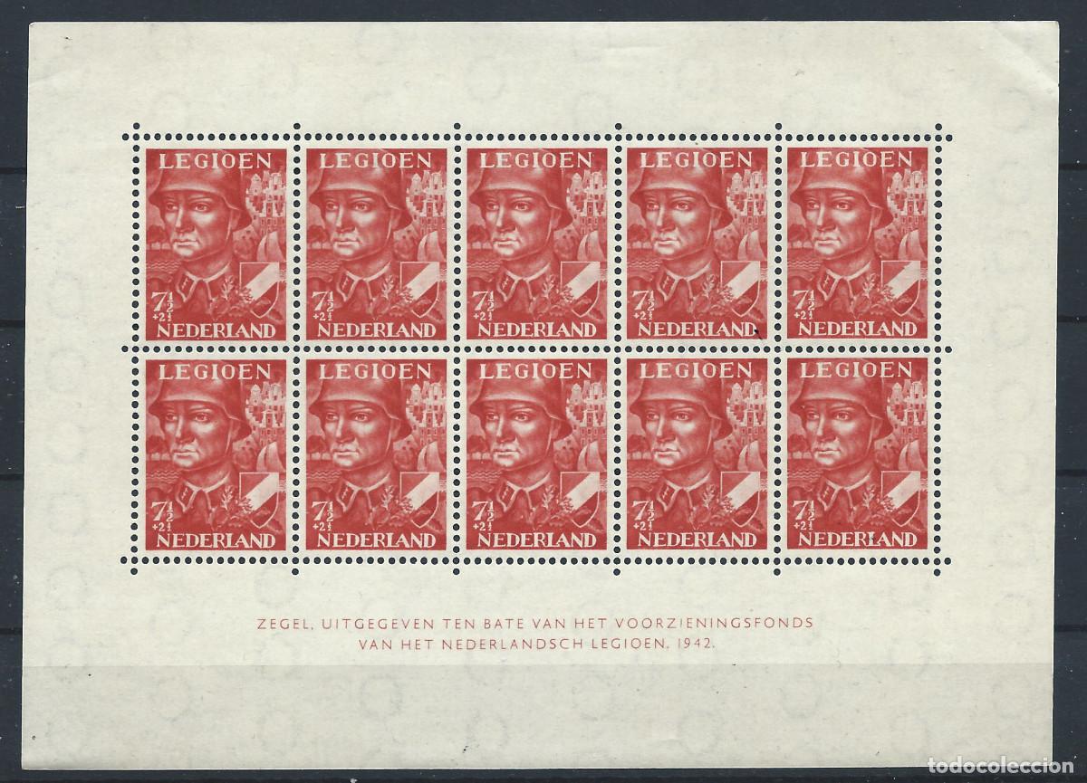 Sellos: Pays-Bas Bloc N&deg;1* (MH) 1942 - La L&eacute;gion