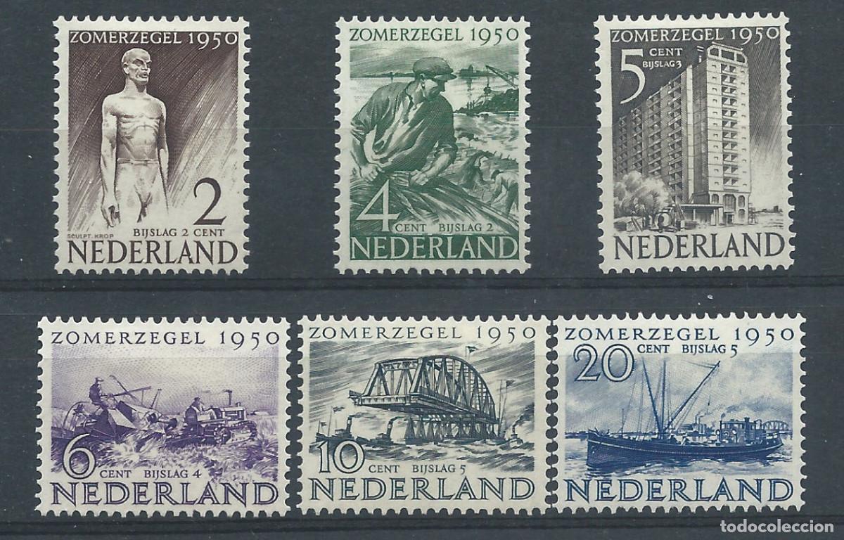 Sellos: Pays-Bas N&deg;535/40* (MH) 1950 - Sujets divers