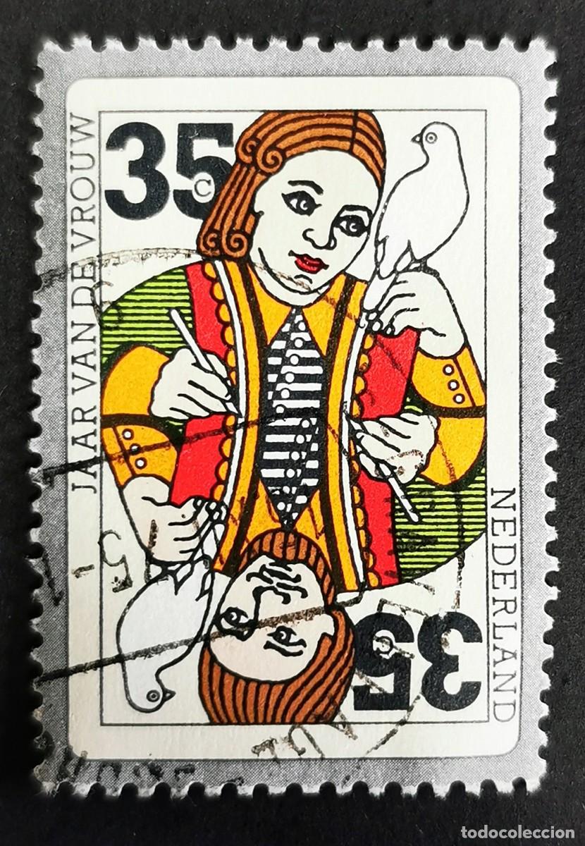 Sellos: Sello Pa&iacute;ses Bajos 1975, A&ntilde;o Internacional de la Mujer., 35 c, Michel: NL 1055