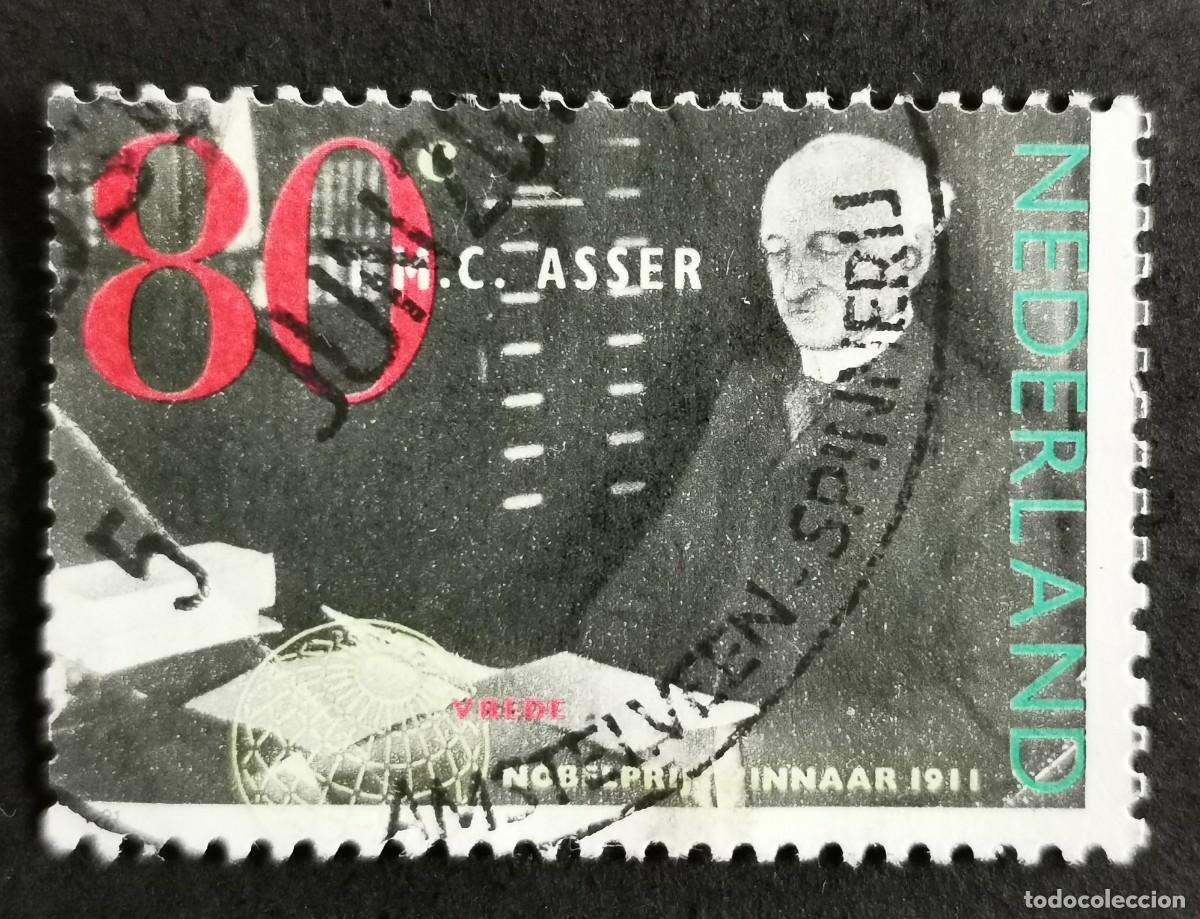 Sellos: Sello Pa&iacute;ses Bajos 1991, Tobias Michael Carel Asser (Paz, 1911), 80 c. Michel: NL 1420