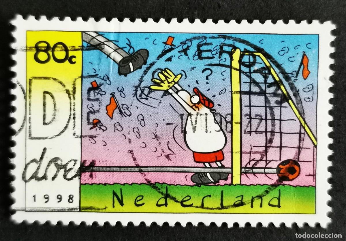 Sellos: Sello Pa&iacute;ses Bajos 1998, Campeonato Mundial de F&uacute;tbol, ​​Francia, 80 c. Michel: NL 1657