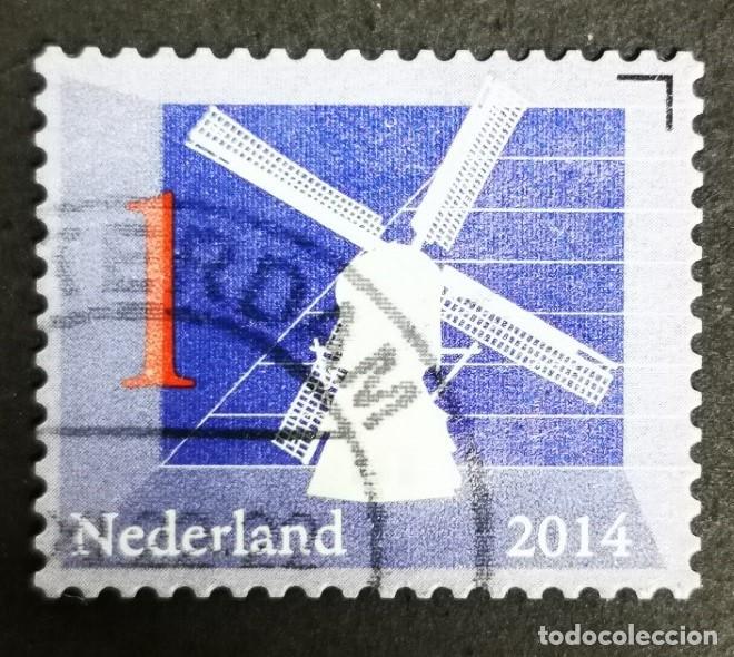 Sellos: Sello Pa&iacute;ses Bajos 2014, Iconos holandeses: Molino, 1 &ordm; - Sin Valor Facial, Michel: NL 3195