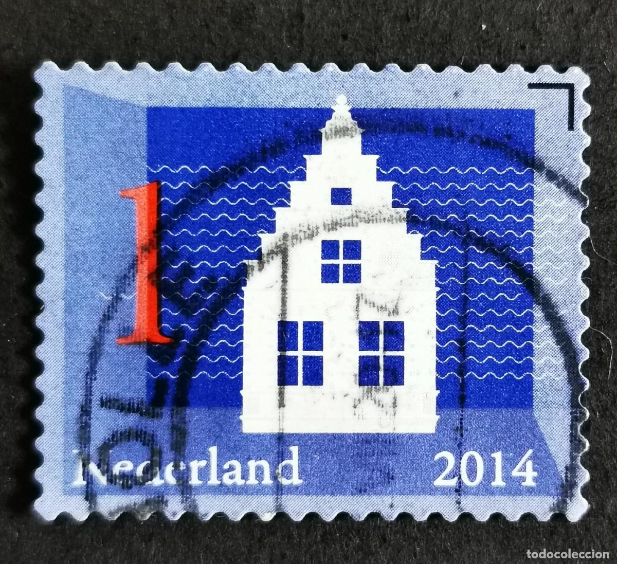 Sellos: Sello Pa&iacute;ses Bajos 2014, Iconos holandeses: Casa de &Aacute;msterd, 1 &ordm; - Sin Valor Facial, Michel: NL 3197