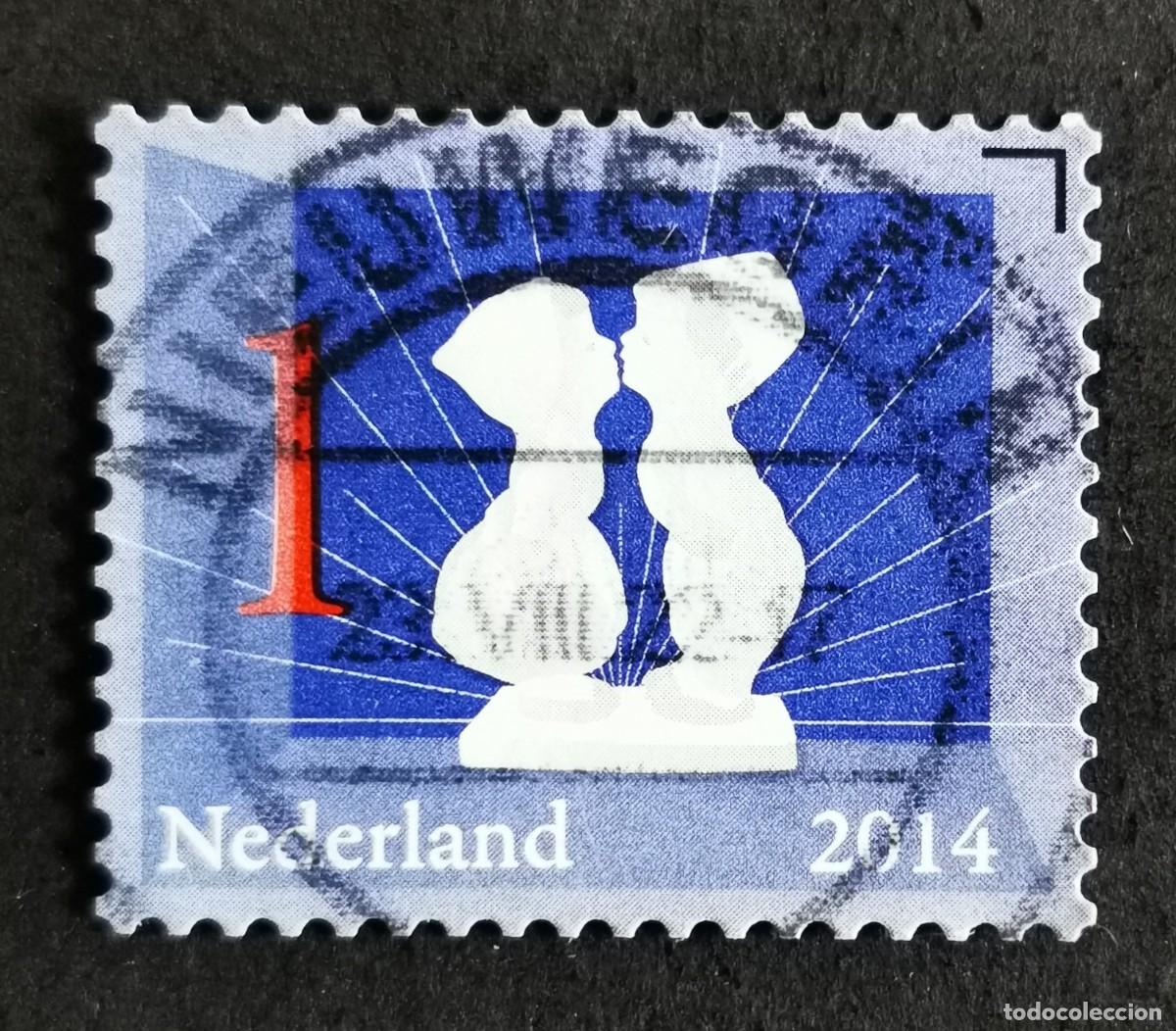 Sellos: Sello Pa&iacute;ses Bajos 2014, Iconos holandeses: Azul de Delft, 1 &ordm; - Sin Valor Facial, Michel: NL 3198,