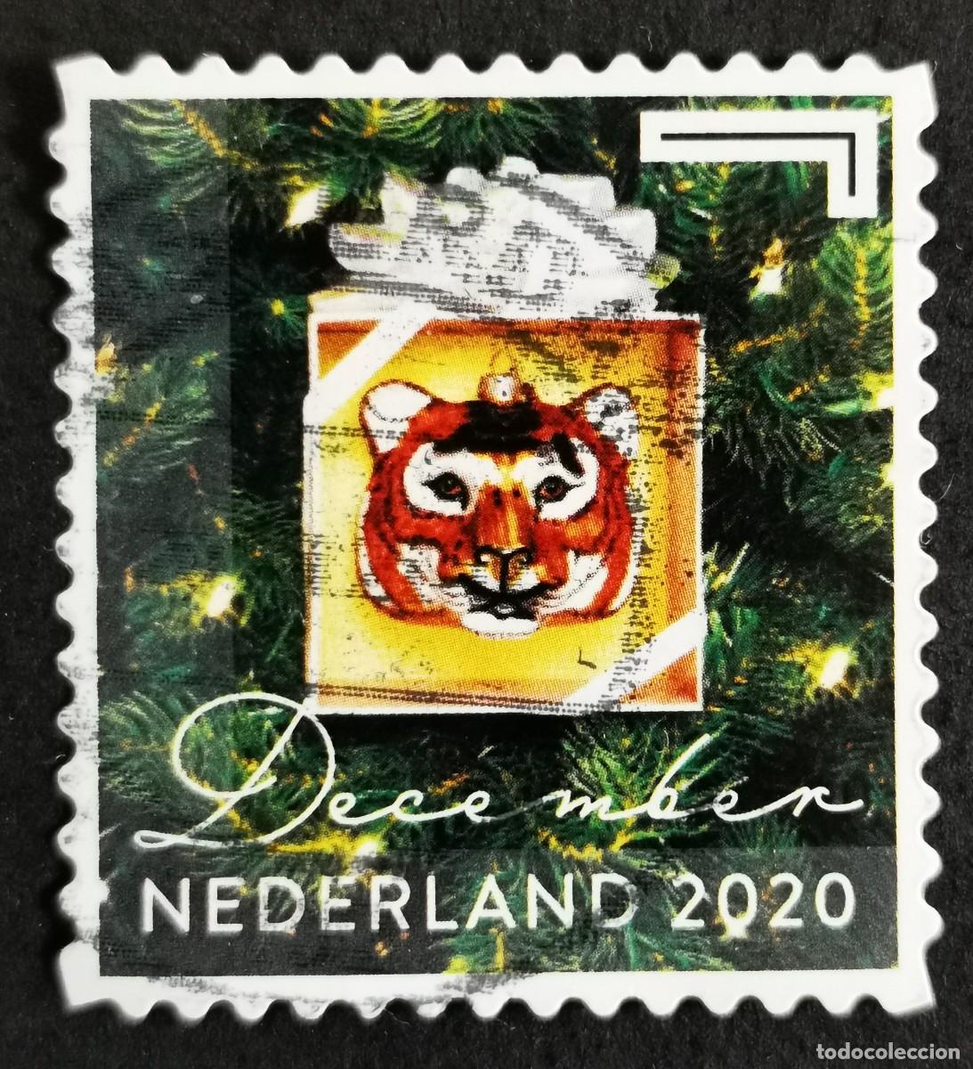 Sellos: Sello Pa&iacute;ses Bajos 2020, cabeza tigre caja regalo, December &ordm; - Sin Valor Facial, Michel: NL 3976