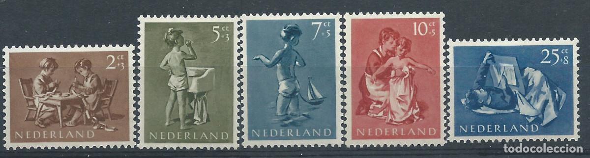 Sellos: Pays-Bas N&deg;626/30* (MH) 1954 - &OElig;uvres pour l'enfance