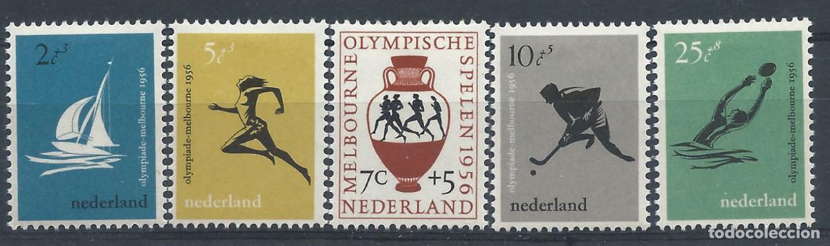 Sellos: Pays-Bas N&deg;654/58* (MH) 1956 - J.O de Melbourne