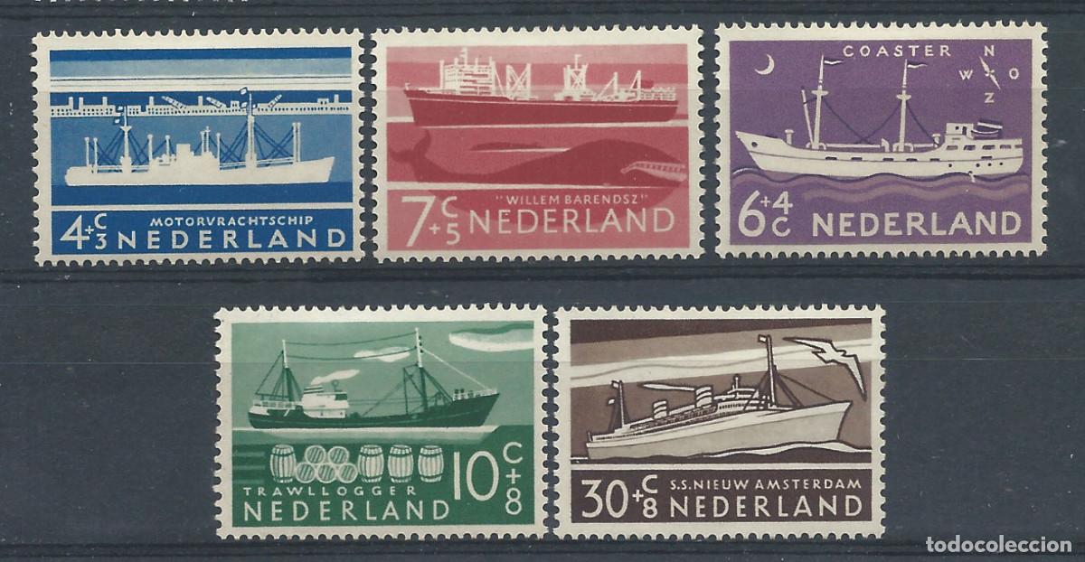 Sellos: Pays-Bas N&deg;666/70* (MH) 1957 - Navire, Bateaux